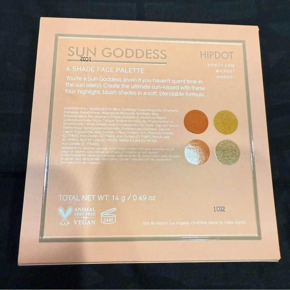 HIPDOT Sun Goddess Face Palette